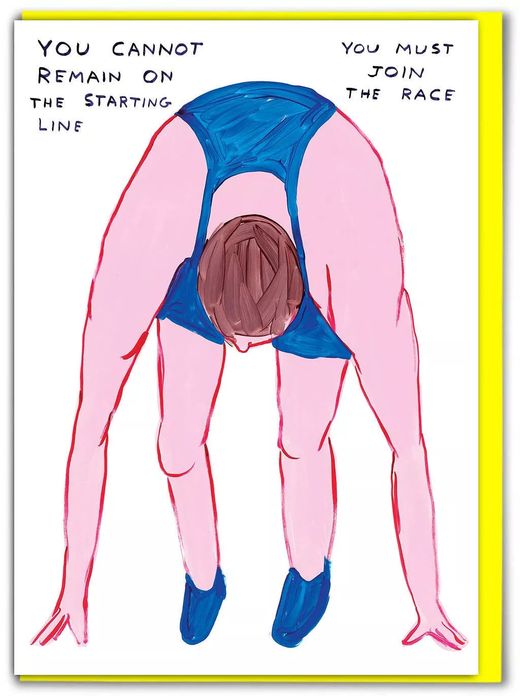 Grußkarte "You Must Join the Race" / David Shrigley X Brainbox Candy