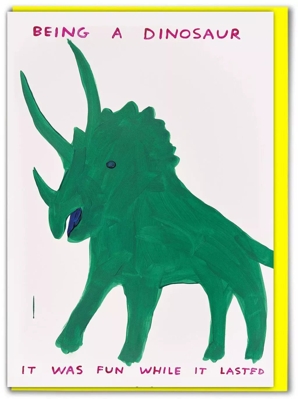 Grußkarte "Being A Dinosaur" / David Shrigley X Brainbox Candy