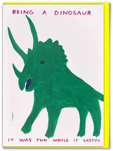 Grußkarte "Being A Dinosaur" / David Shrigley X Brainbox Candy