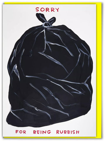 Grußkarte "Sorry for Being Rubbish" / David Shrigley X Brainbox Candy