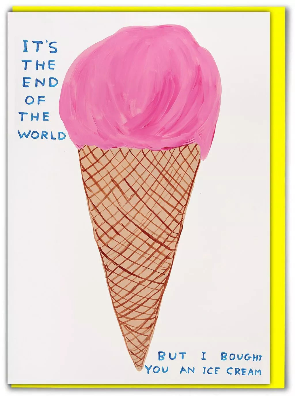 Grußkarte "The End of the World" / David Shrigley X Brainbox Candy
