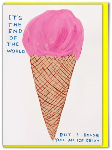 Grußkarte "The End of the World" / David Shrigley X Brainbox Candy