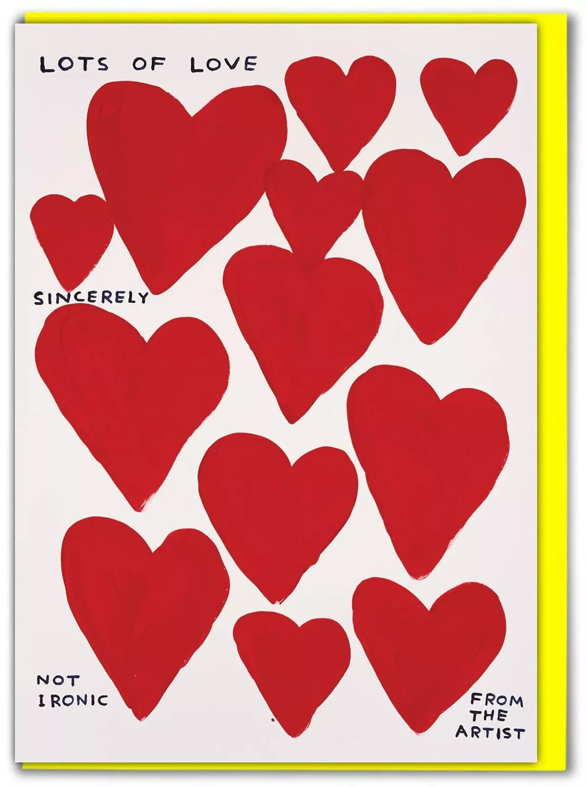 Grußkarte "Lots of Love" / David Shrigley X Brainbox Candy
