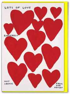 Grußkarte "Lots of Love" / David Shrigley X Brainbox Candy