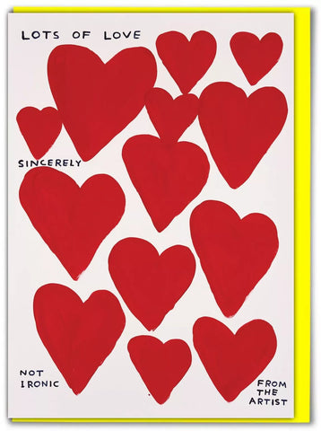 Grußkarte "Lots of Love" / David Shrigley X Brainbox Candy