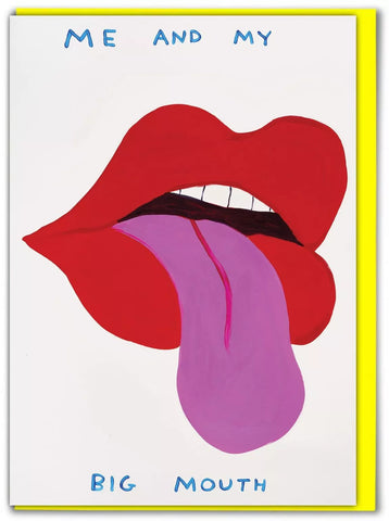 Grußkarte "Big Mouth" / David Shrigley X Brainbox Candy
