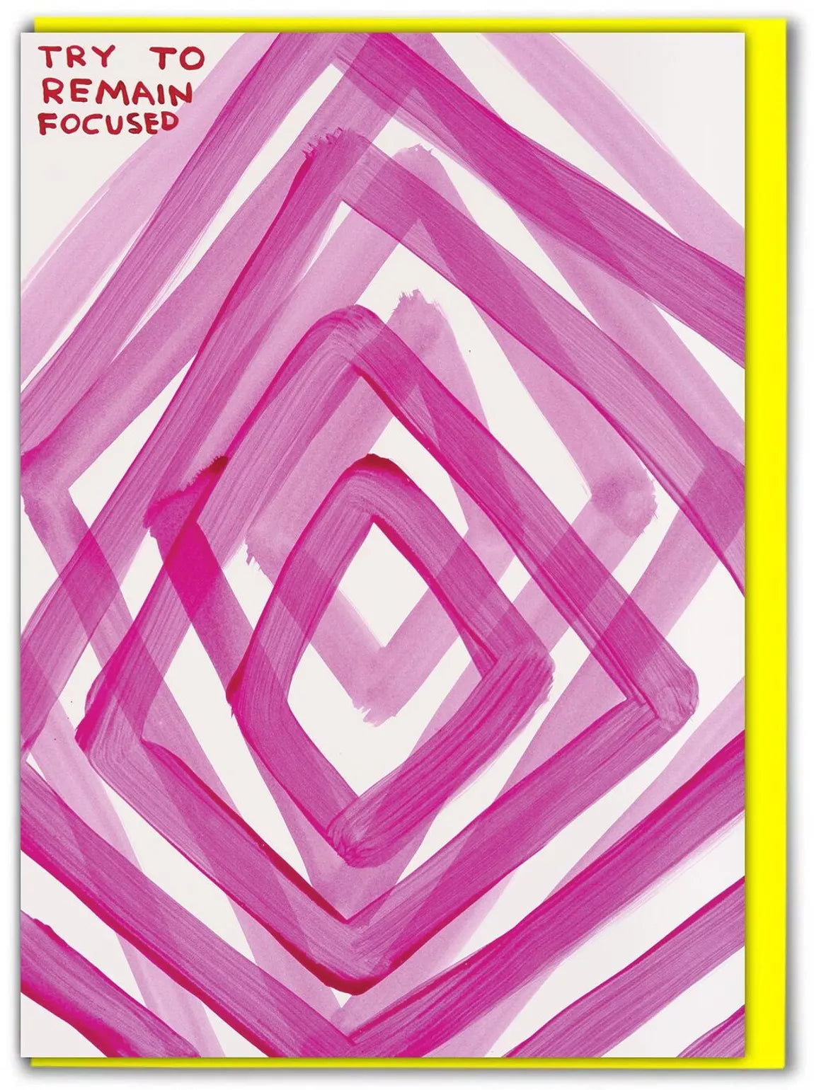 Grußkarte "Try to Remain Focused" / David Shrigley X Brainbox Candy