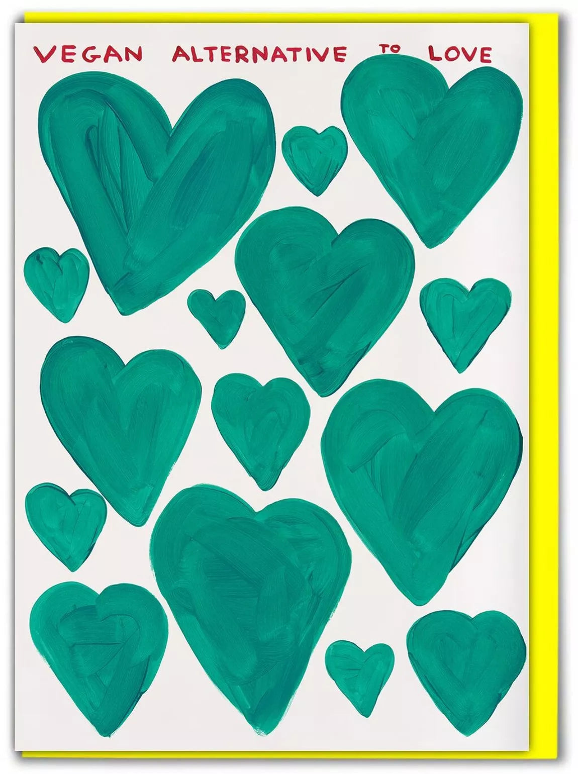 Grußkarte "Vegan Love" / David Shrigley X Brainbox Candy