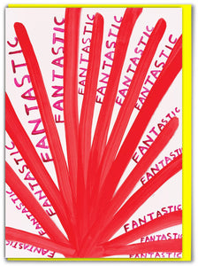 Grußkarte "Fantastic" / David Shrigley X Brainbox Candy