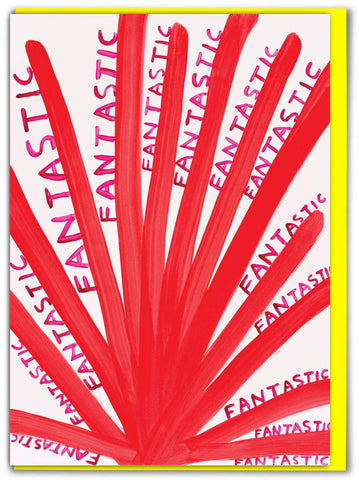 Grußkarte "Fantastic" / David Shrigley X Brainbox Candy