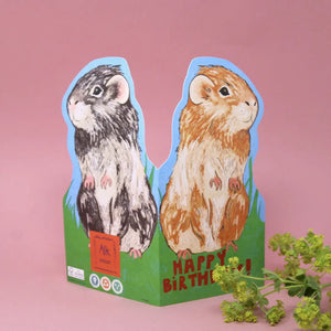 Grußkarte „Happy Birtday“ Meerschweinchen / Ark