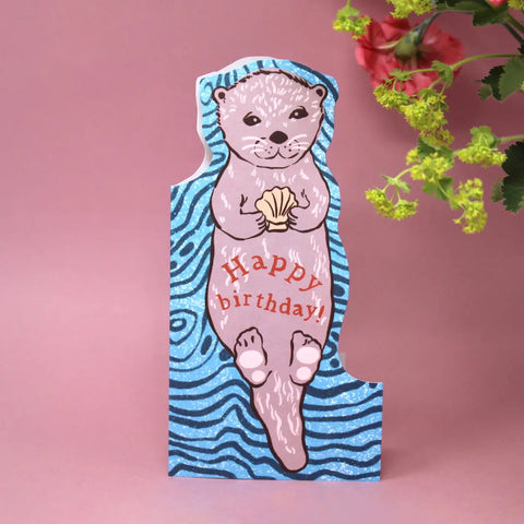 Grußkarte „Happy Birtday“ Otter / Ark
