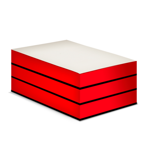 Notizblock mit Farbschnitt A6 rot / Letterpress Gestalten