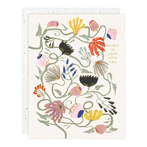 Grußkarte „Wildly in Love with You“ / Seedlings