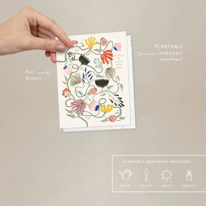 Grußkarte „Wildly in Love with You“ / Seedlings
