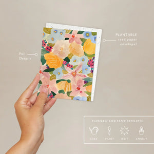 Grußkarte „Happy Birthday Pretty Girl“ / Seedlings
