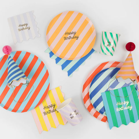 Geschenktüte „Stripes“ Set / Meri Meri