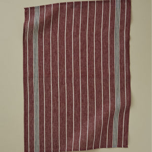 Jacquard-Geschirrtuch "Stripes" Dunkelrot/Weiß