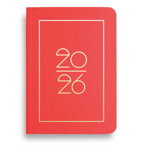 Taschenkalender 2026 „Bright Red“ / Navucko