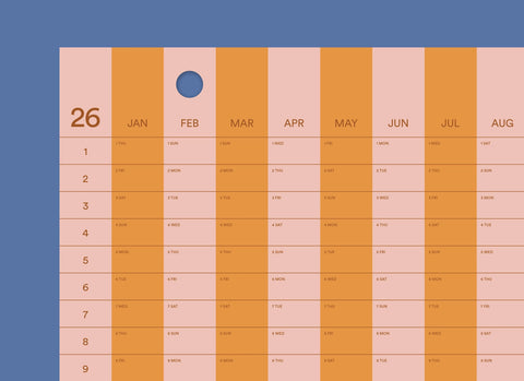 2026 Wandkalender Streifen  50x70 cm / Erik Olovsson