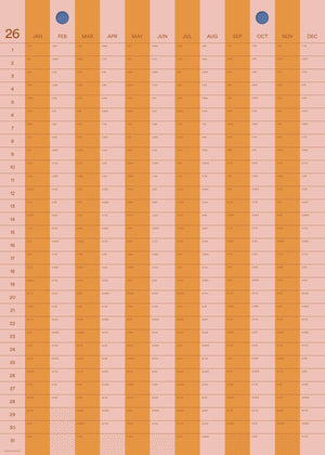 2026 Wandkalender Streifen  50x70 cm / Erik Olovsson