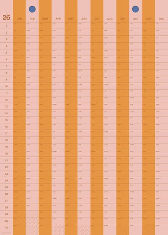 2026 Wandkalender Streifen  50x70 cm / Erik Olovsson