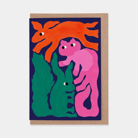 Grußkarte „Rabbit,Squirrel,Marten“ / Evermade