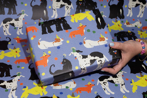 Geschenkpapier "Puppy Party" / Evermade