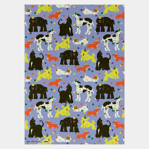 Geschenkpapier "Puppy Party" / Evermade