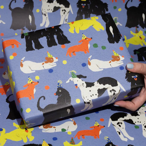 Geschenkpapier "Puppy Party" / Evermade