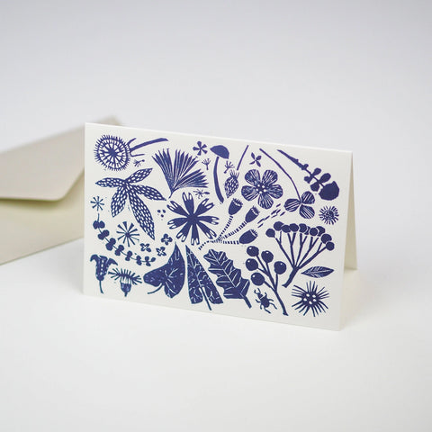 Grußkarte „Blaue Blumen" / Hadley