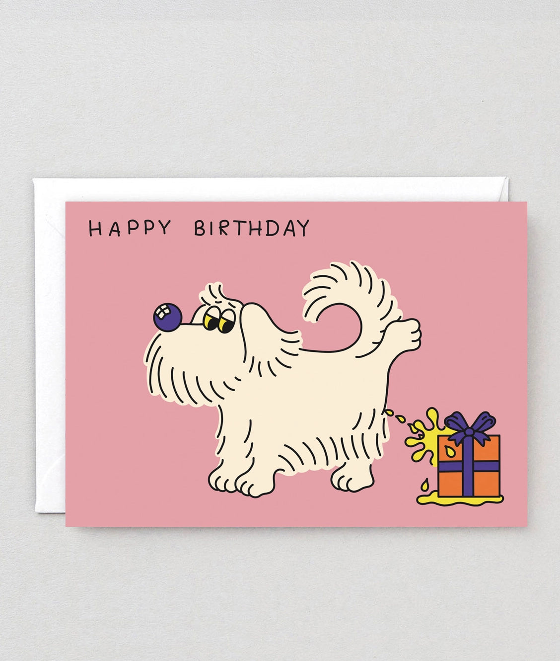 Glückwunschkarte "Happy Birthday Dog Pee" / Wrap