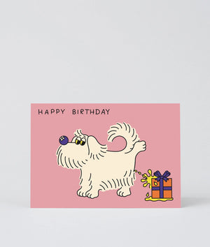 Glückwunschkarte "Happy Birthday Dog Pee" / Wrap
