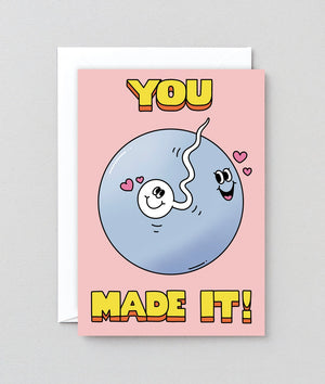 Geburtskarte "You Made It!" / Wrap