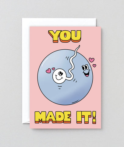 Geburtskarte "You Made It!" / Wrap