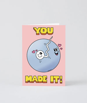 Geburtskarte "You Made It!" / Wrap