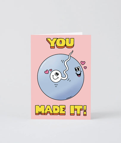 Geburtskarte "You Made It!" / Wrap