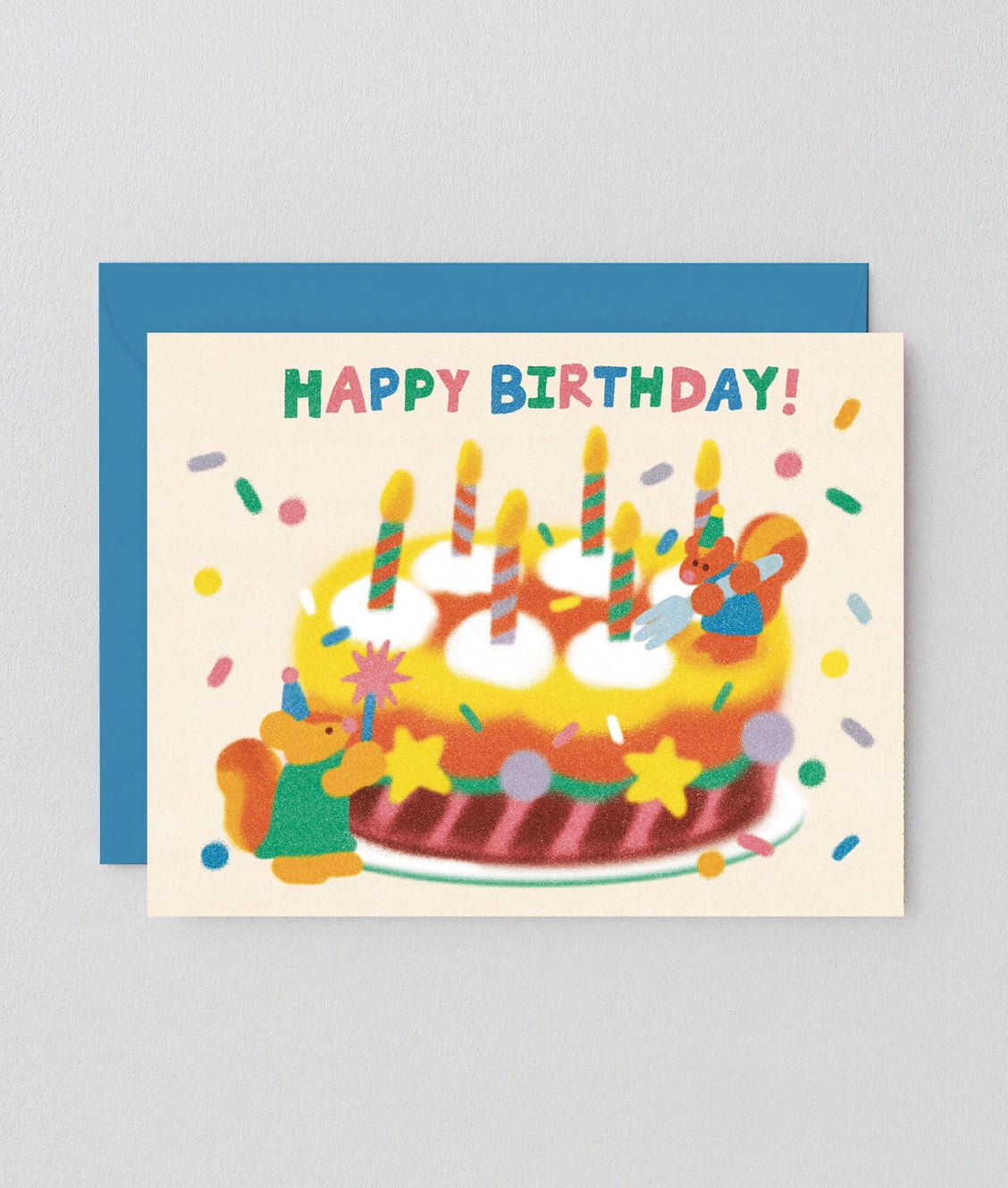Glückwunschkarte "Happy Birthday Cake & Candles" / Wrap Kids