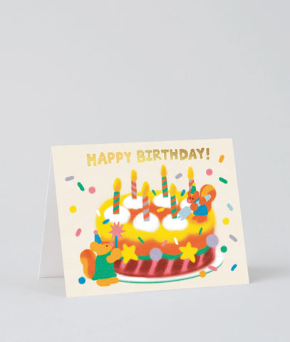 Glückwunschkarte "Happy Birthday Cake & Candles" / Wrap Kids