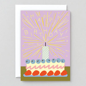 Grußkarte „Happy Birthday Sparkler“ / Wrap