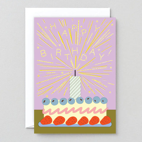 Grußkarte „Happy Birthday Sparkler“ / Wrap