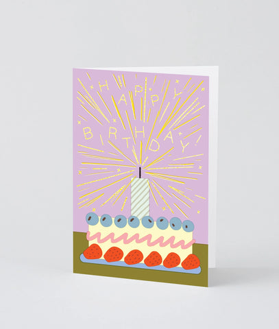 Grußkarte „Happy Birthday Sparkler“ / Wrap