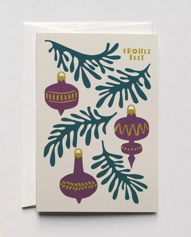 Weihnachtskarte "Twigs & Baubles" / Haferkorn & Sauerbrey