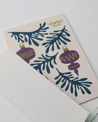 Weihnachtskarte "Twigs & Baubles" / Haferkorn & Sauerbrey