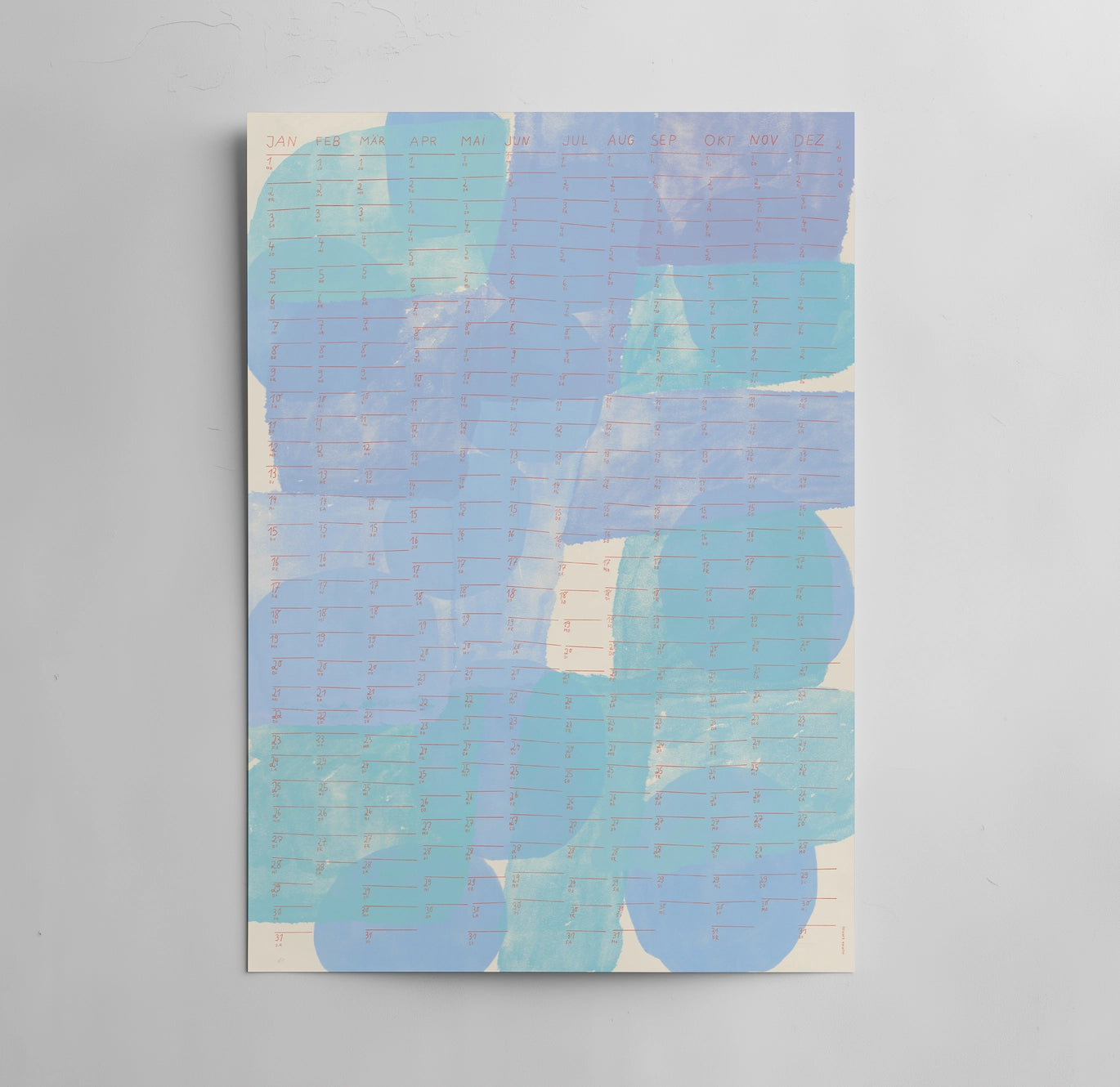 2026 Wandkalender "Watercolour" Din A2 / Human Empire Jan Kruse