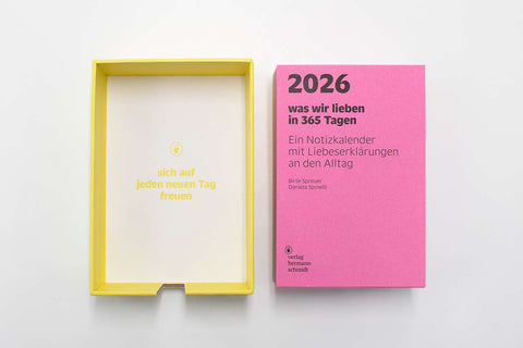 Notizkalender "Was wir lieben: in 365 Tagen" 2026 / Verlag Hermann Schmidt