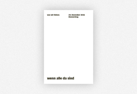 Notizkalender "Was wir lieben: in 365 Tagen" 2026 / Verlag Hermann Schmidt