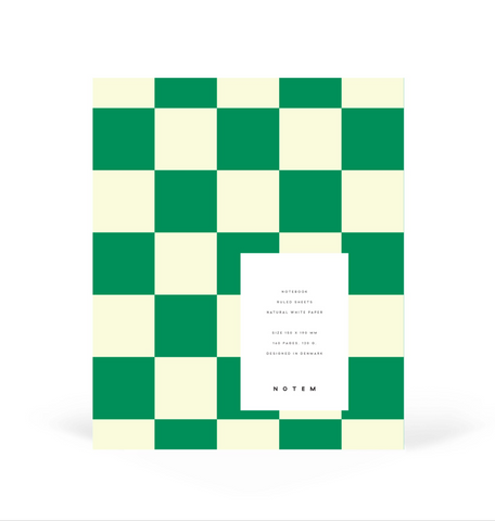 Spiral Notebook "Nela" Medium Green Check / Notem