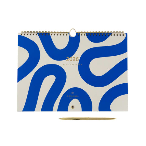 Familienplaner 2026 Blue Flow / A-Journal
