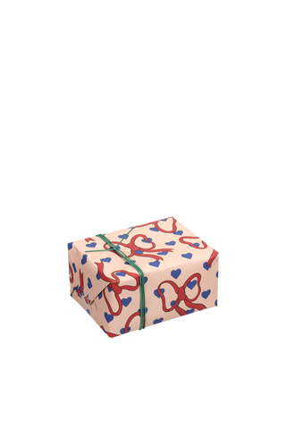 Geschenkpapierrolle „Schleifen & Herzen“ creme / Ole